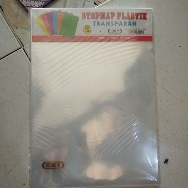 

map L folio kiky stopmap plastik transparan 1 pack isi 12 pcs