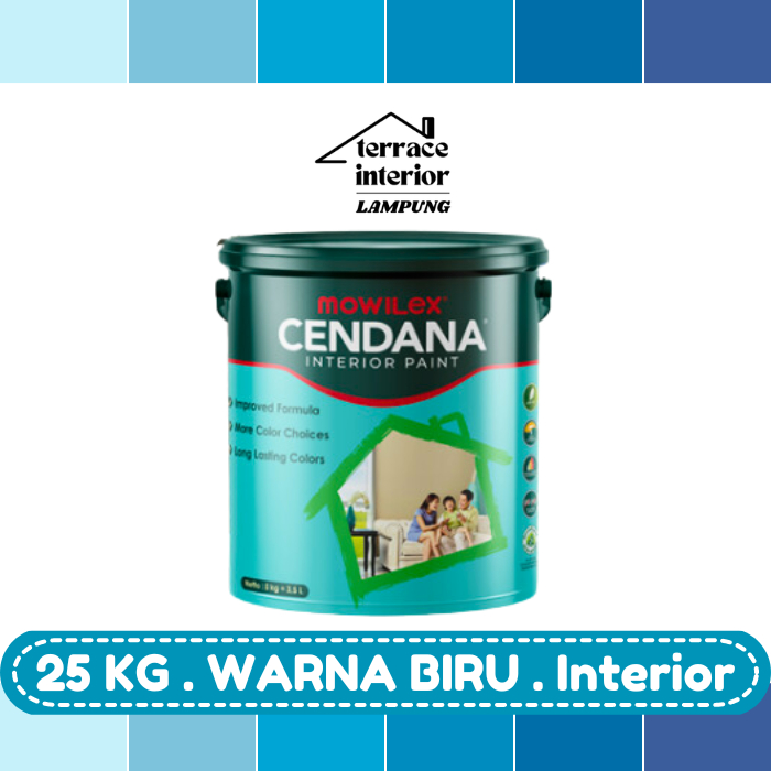 Cat Tembok Mowilex Cendana Interior Warna Biru 25kg