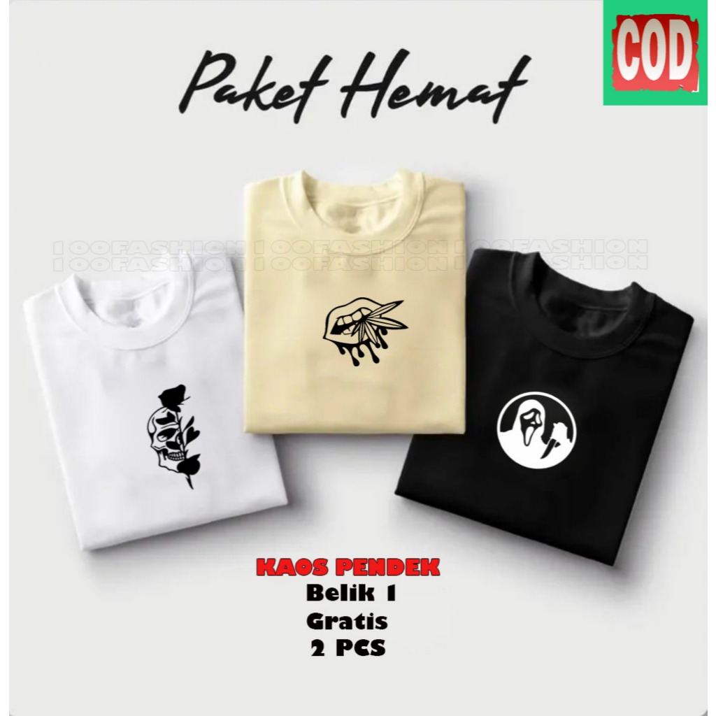 BELI 1 DAPAT 3 KAOS DISTRO PRIA WANITA- BAHAN TEBAL- KAIN LEMBUT- KAOS OBLONG PRIA- KAOS KATUN KEREN