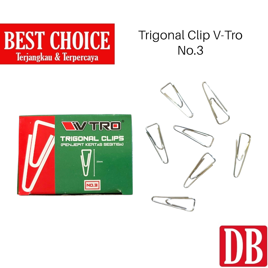 

Paper Clip / Trigonal Klip Kertas Kecil no. 3 V-Tro (1pak)