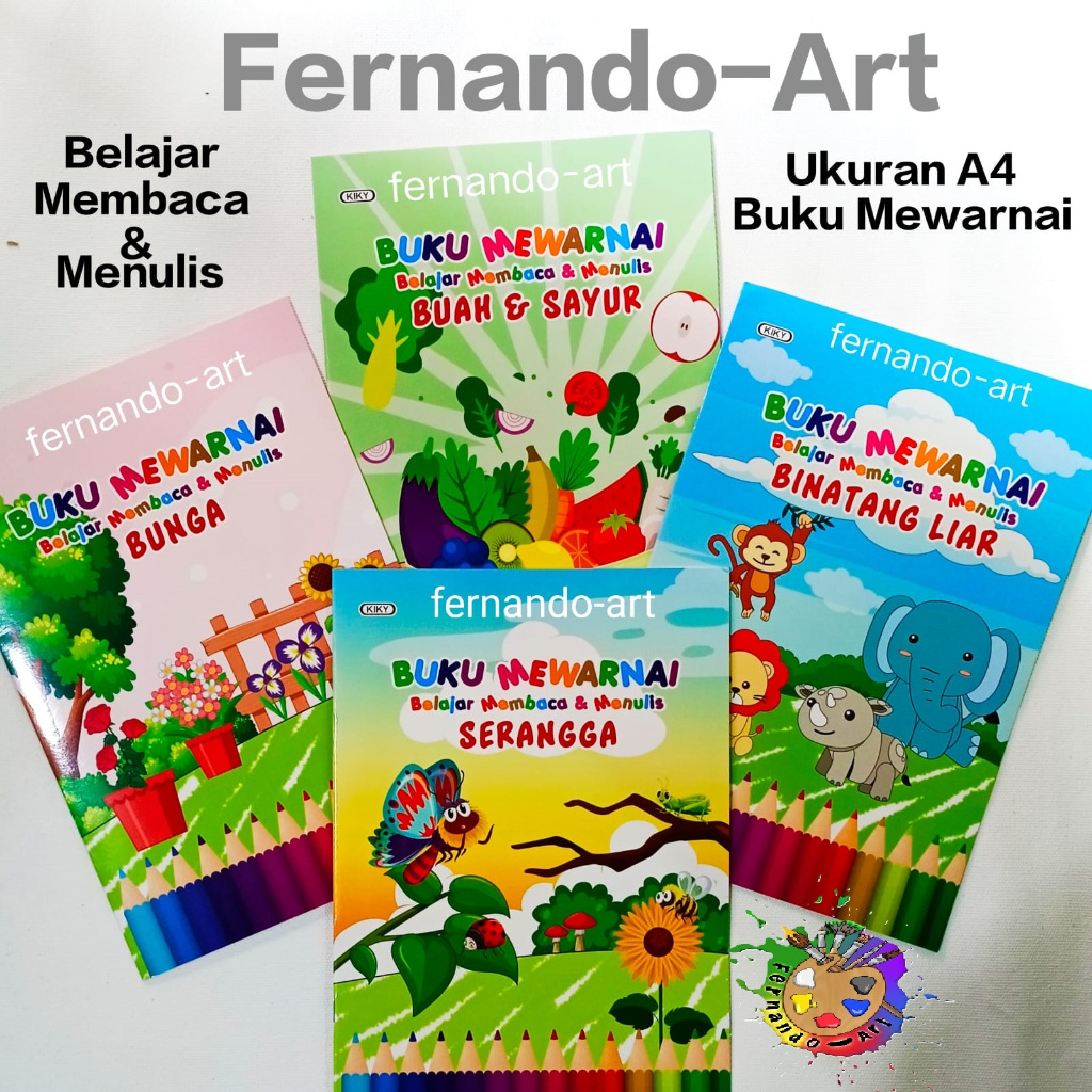 

Buku Mewarnai Kiky A4 4D Baca Tulis