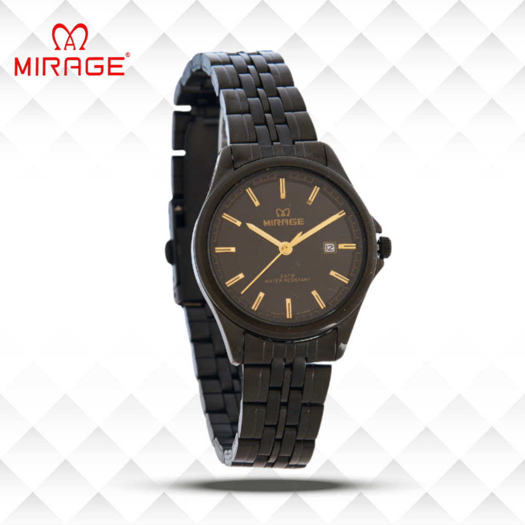 Mirage Jam Tangan Wanita Analog 8709 L Full Black Original Stainless