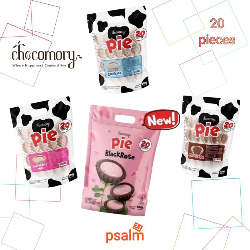 

CHOCOMORY PIE CHOCOLATE STRAWBERRY COOKIES N CREAM BLACKROSE PIE CIMORY ALL VARIAN ISI 20PCS (FREE BUBLE WARP)