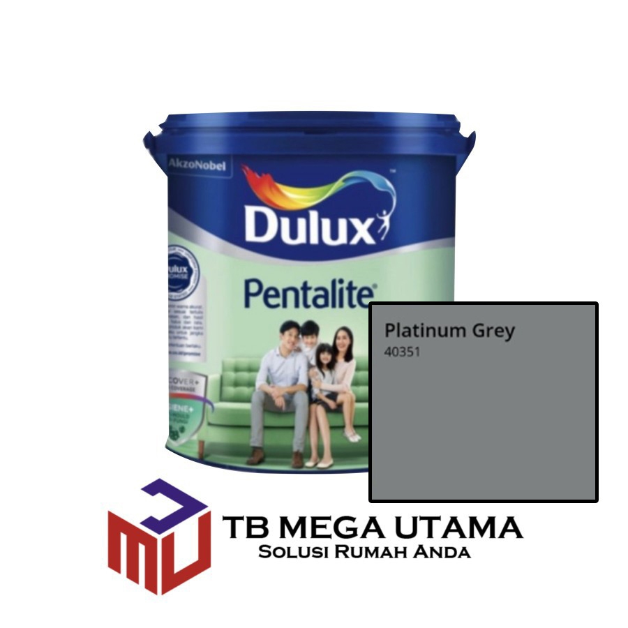 Dulux Pentalite Antibac 40351 Platinum Grey 2,5 Liter | Cat Decorative Tembok Interior