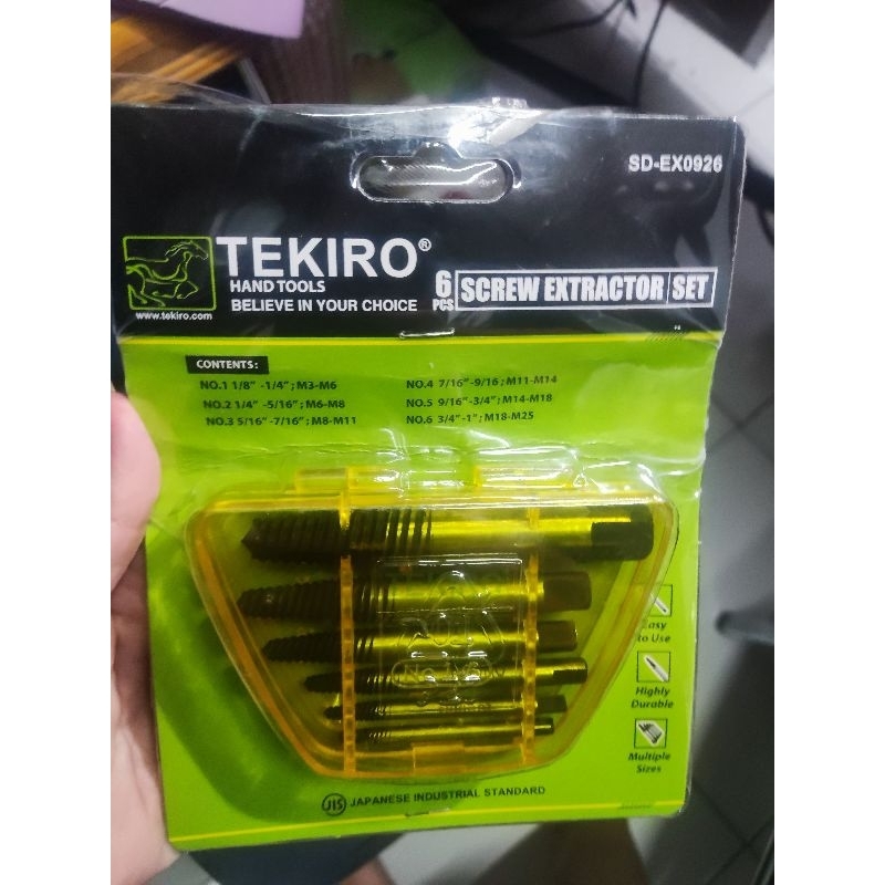 TEKIRO SCREW EXTRACTOR SET 6 PCS Tekiro TAP BALIK