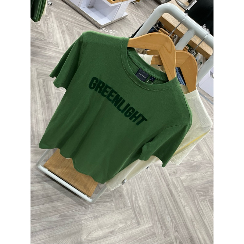 Kaos Greenlight Pria Sleeve Logo Script Original (Regular Fit)