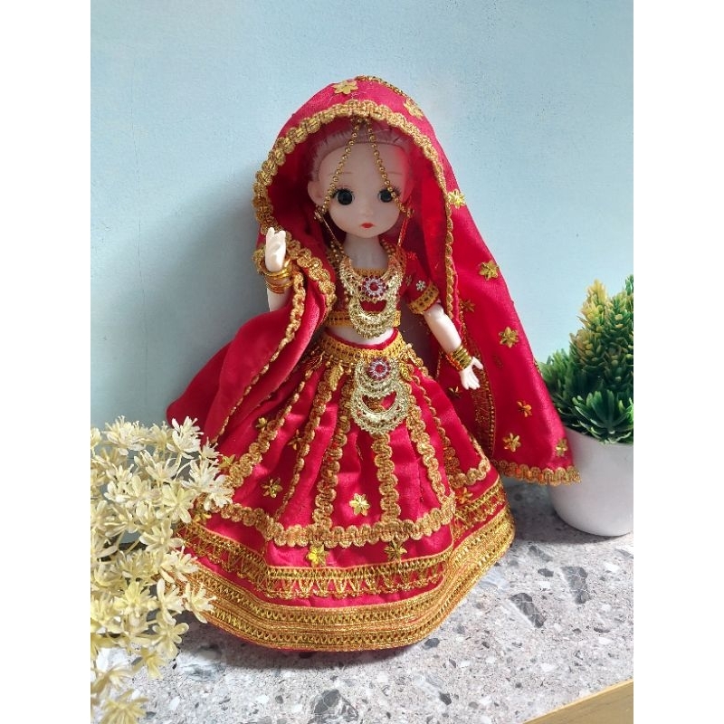 kostum india untuk boneka bjd 30 cm