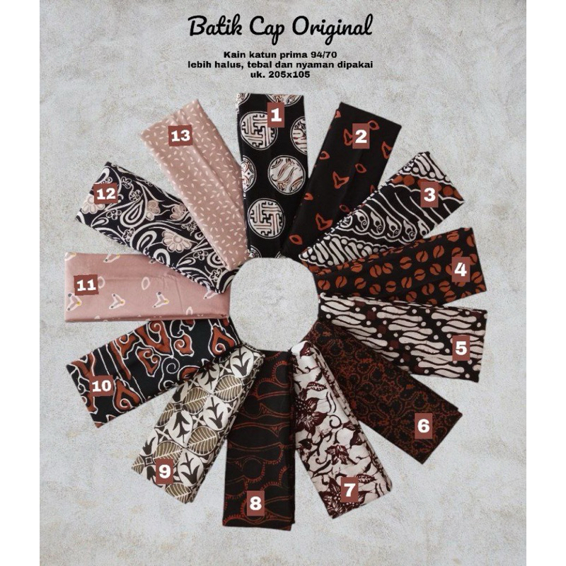 KAIN BATIK CAP GARUTAN GRADE A COKLAT