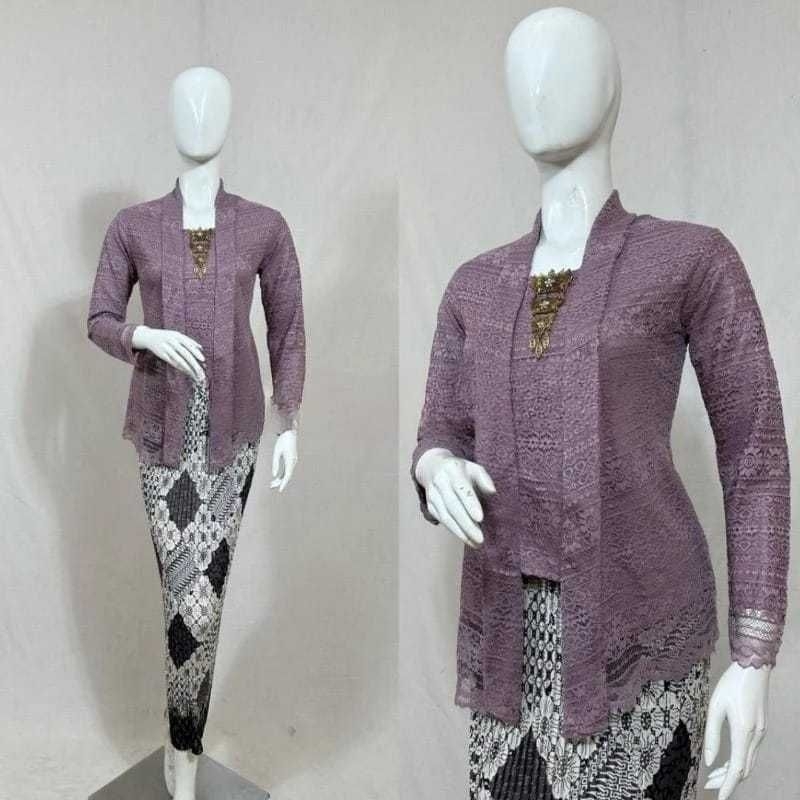 Setelan Kebaya Kutubaru Lengan Panjang / Kebaya Brukat Premium / Kebaya Wisuda Modern / Kebaya Hijab