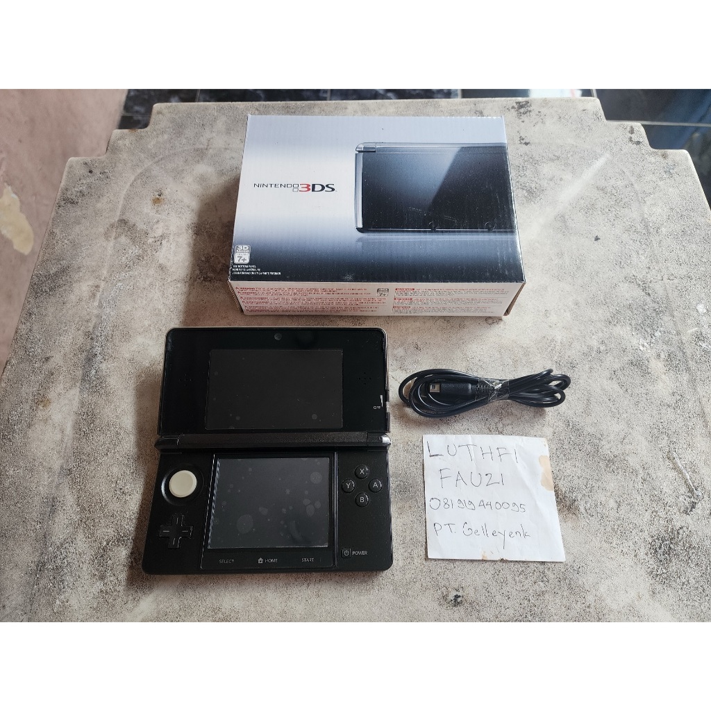 Nintendo 3DS not XL Cosmo Black CFW Luma 32GB Fullset 14
