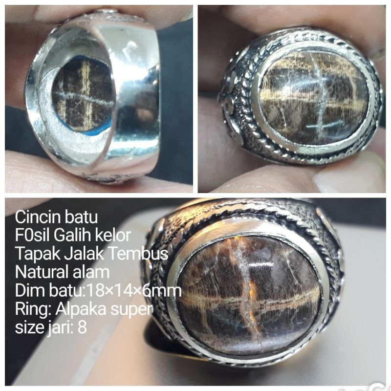 CINCIN BATU FSL GALIH KELOR MOTIF TAPAK JALAK TEMBUS NATURAL