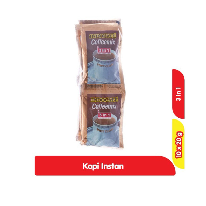 

INDOCAFE COFFEEMIX ISI 10 SACHET X 20 GR - KOPI