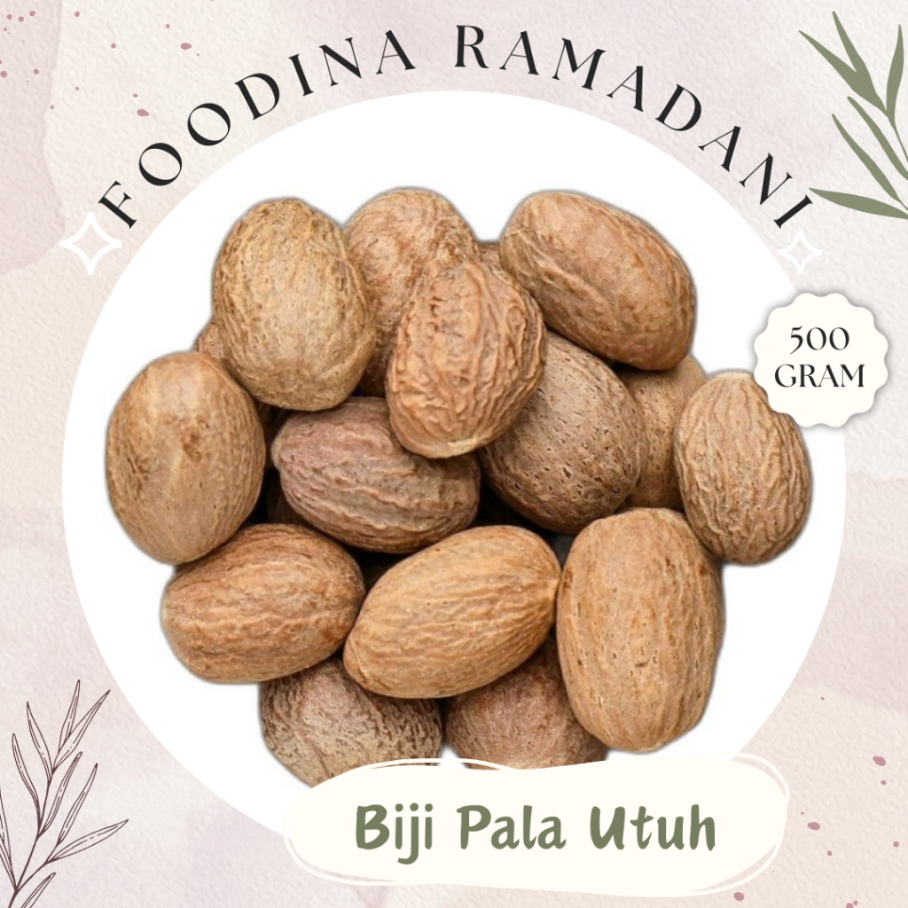 

BIJI PALA Utuh - Nutmeg Whole [ 500gr ] Harga Per 0,5 Kg