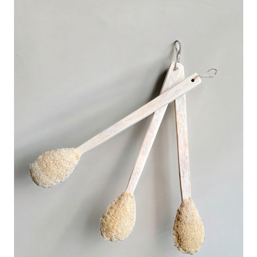 HJ6 Loofah Penggosok Punggung  Natural Loofah Back Brush