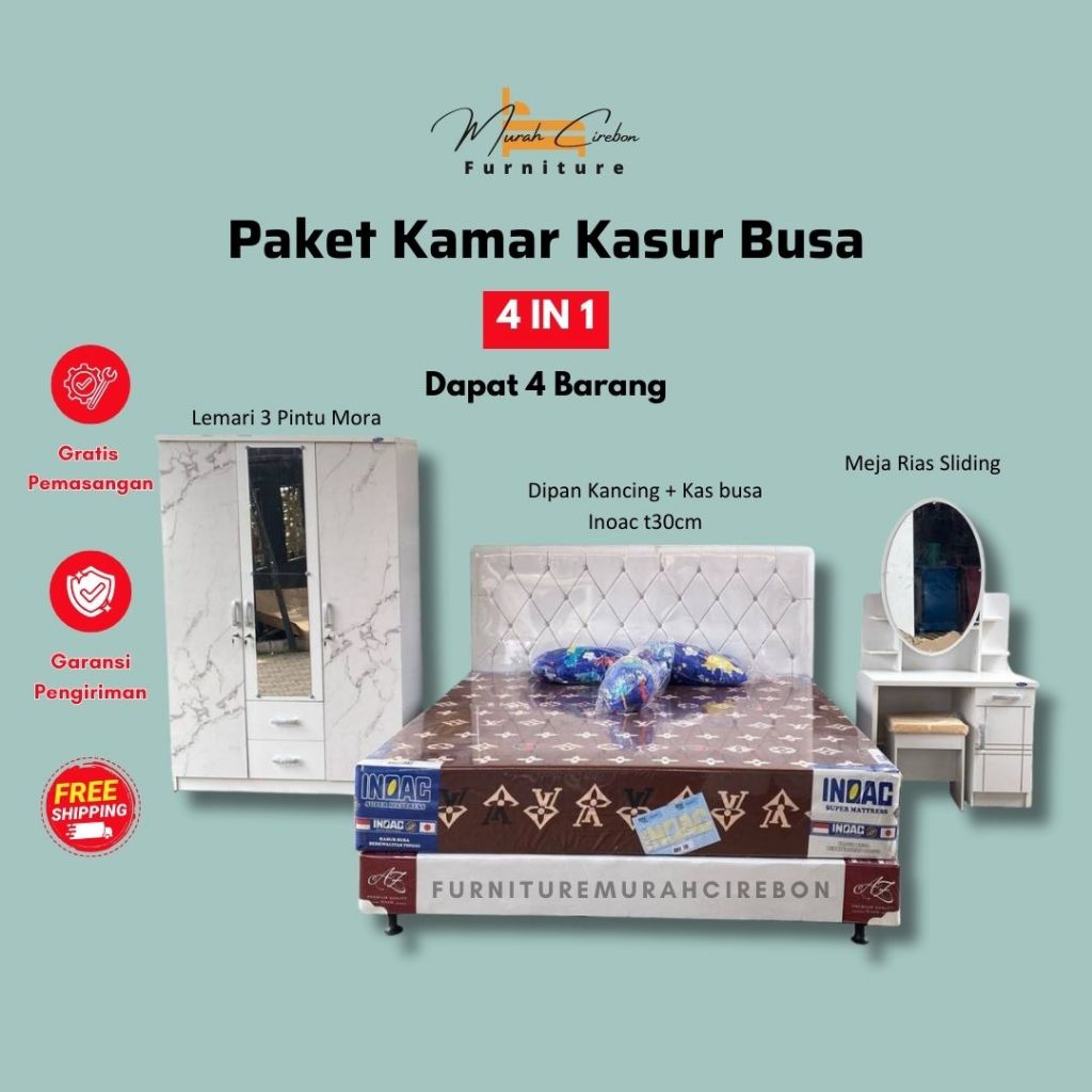 PAKET SESERAHAN BEDROOM SET KASUR BUSA GRATIS ONGKIR CIREBON PEKALONGAN KEBUMEN