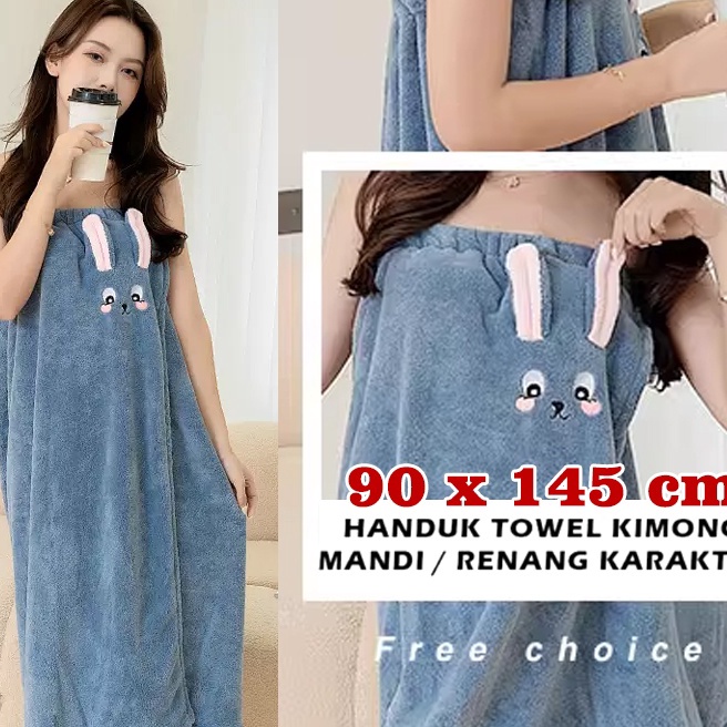 Promo Handuk Mandi Dewasa Handuk Kimono Motif Kartun Towel Handuk Murah Import Kimono