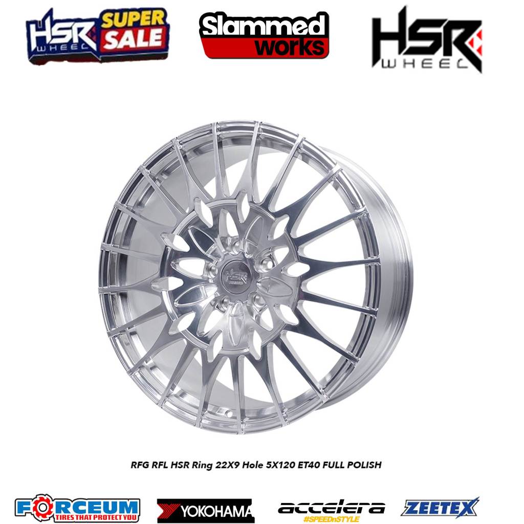 VELG FORGED BMW RING 22 TYPE RFG RFL HSR R22X9 H5X120 ET40 FULL POLISH (CB37)