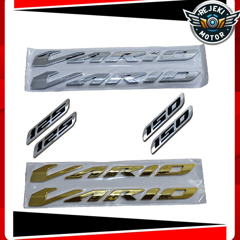 (1SET) EMBLEM VARIO 125 150 BARU TIMBUL BAHAN PLASTIK ABS