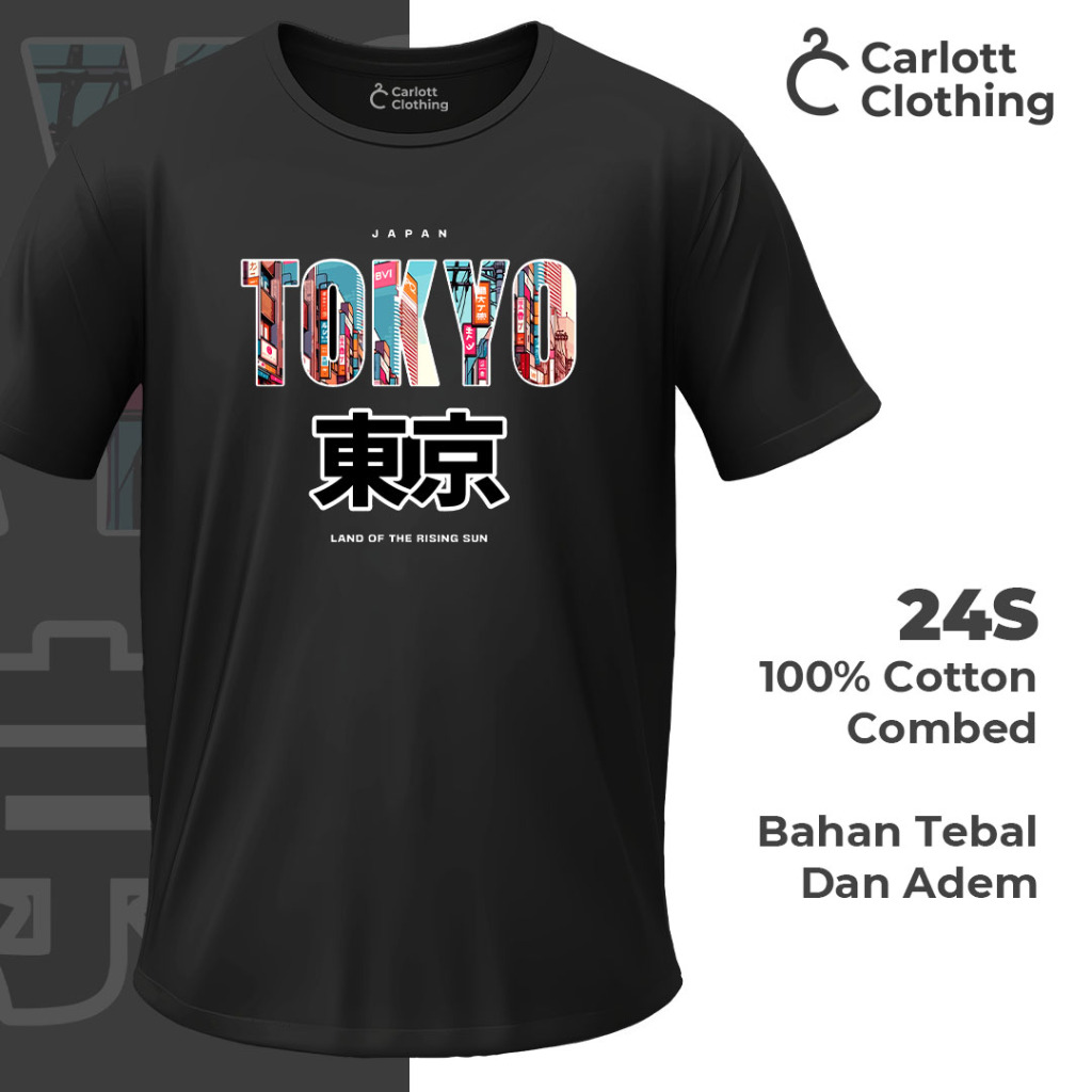 [JP01] Kaos Tokyo Cotton Combed 24s, kaos jepang, kaos japan, kaos motif jepang, kaos tokyo jepang, 
