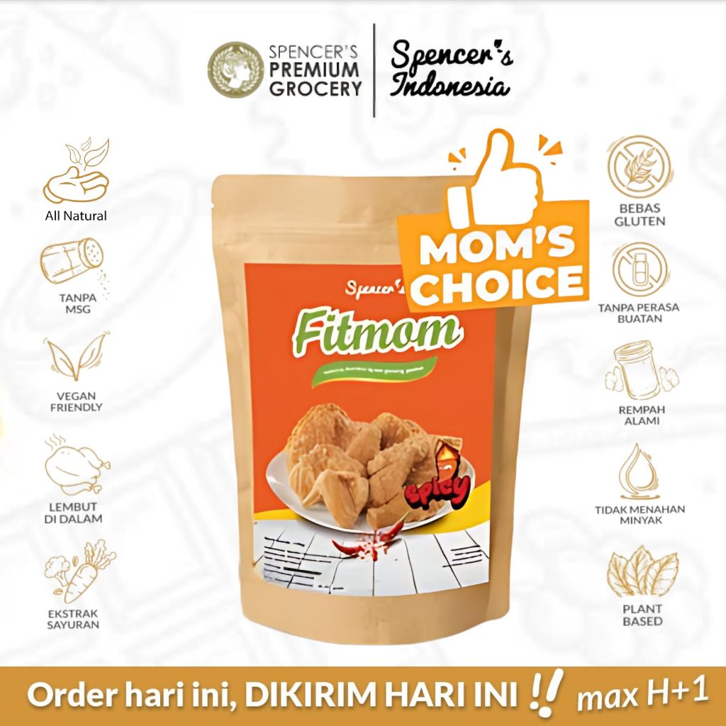 

Spencer's Fitmom Spicy (135g) - Tepung Bumbu Ayam Goreng Pedas Gluten Free Tanpa MSG