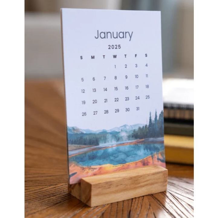 

Custom Mini Kalender 2025 Aesthetic / Mini Kalender Duduk 13 Lembar 1 Muka Kertas AC 230