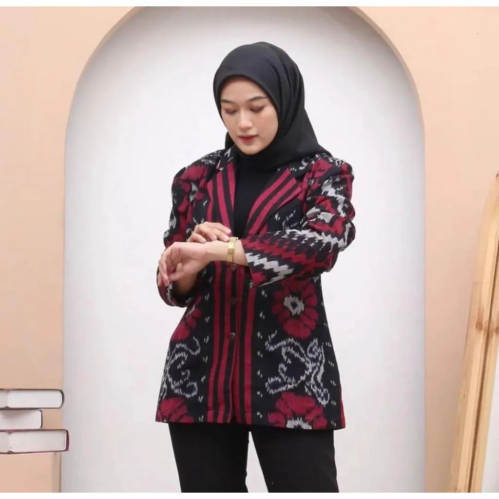Blazer tenun / kain tenun Asli / baju wanita