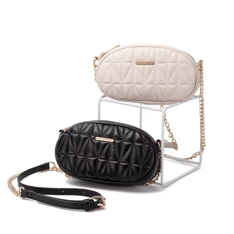 Tas Oval Bordir Tas Wanita / sling bag oval / tas selempang oval