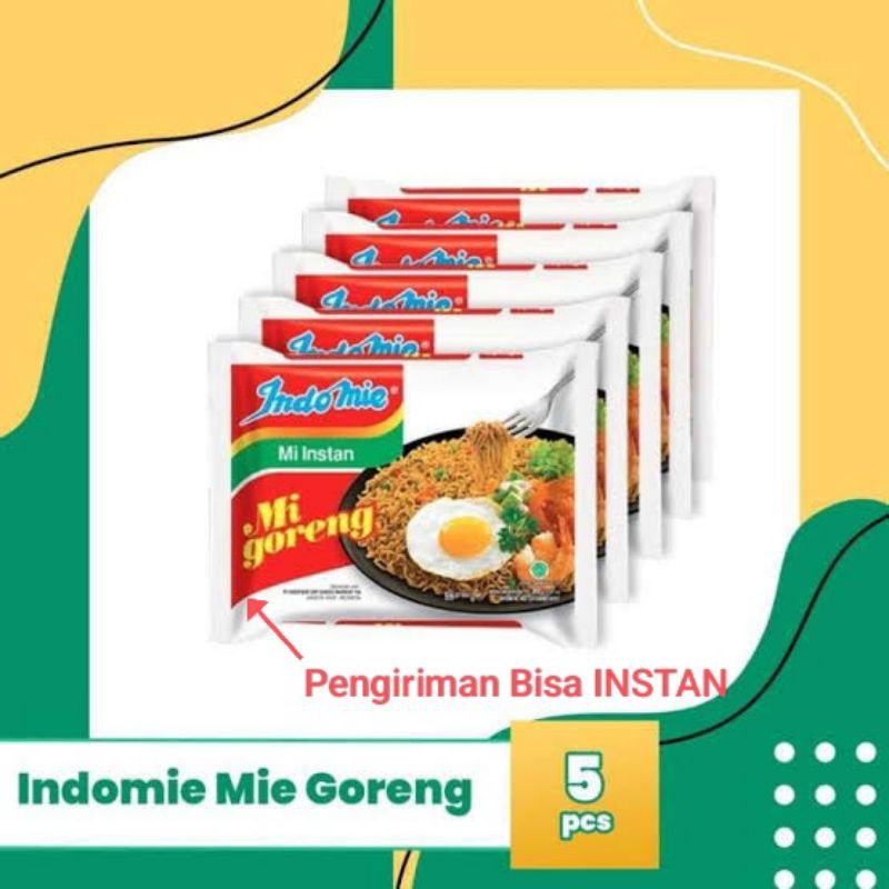 

INDOMIE/INDOFOOD MIE INSTAN MIE GORENG 80 GRAM ISI 5PCS