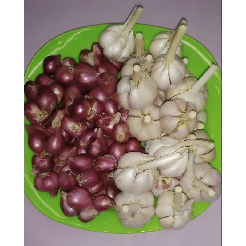 

PAKET 1 (Bawang Merah 1/2 kg + Bawang Putih Kating 1/2 kg )