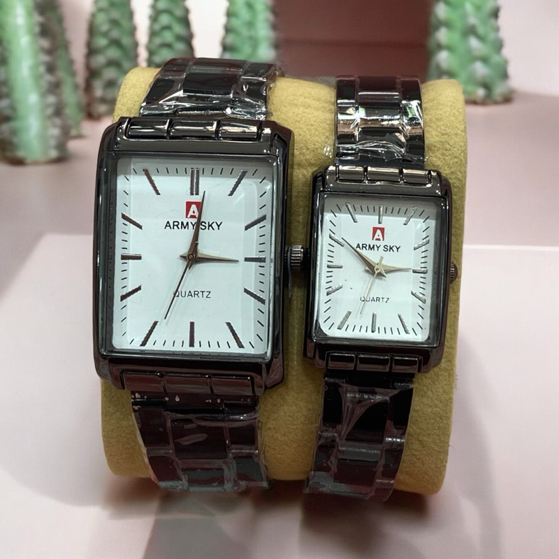 JAM TANGAN RANTAI COUPLE PRIA WANITA ARMY SKY MURMER