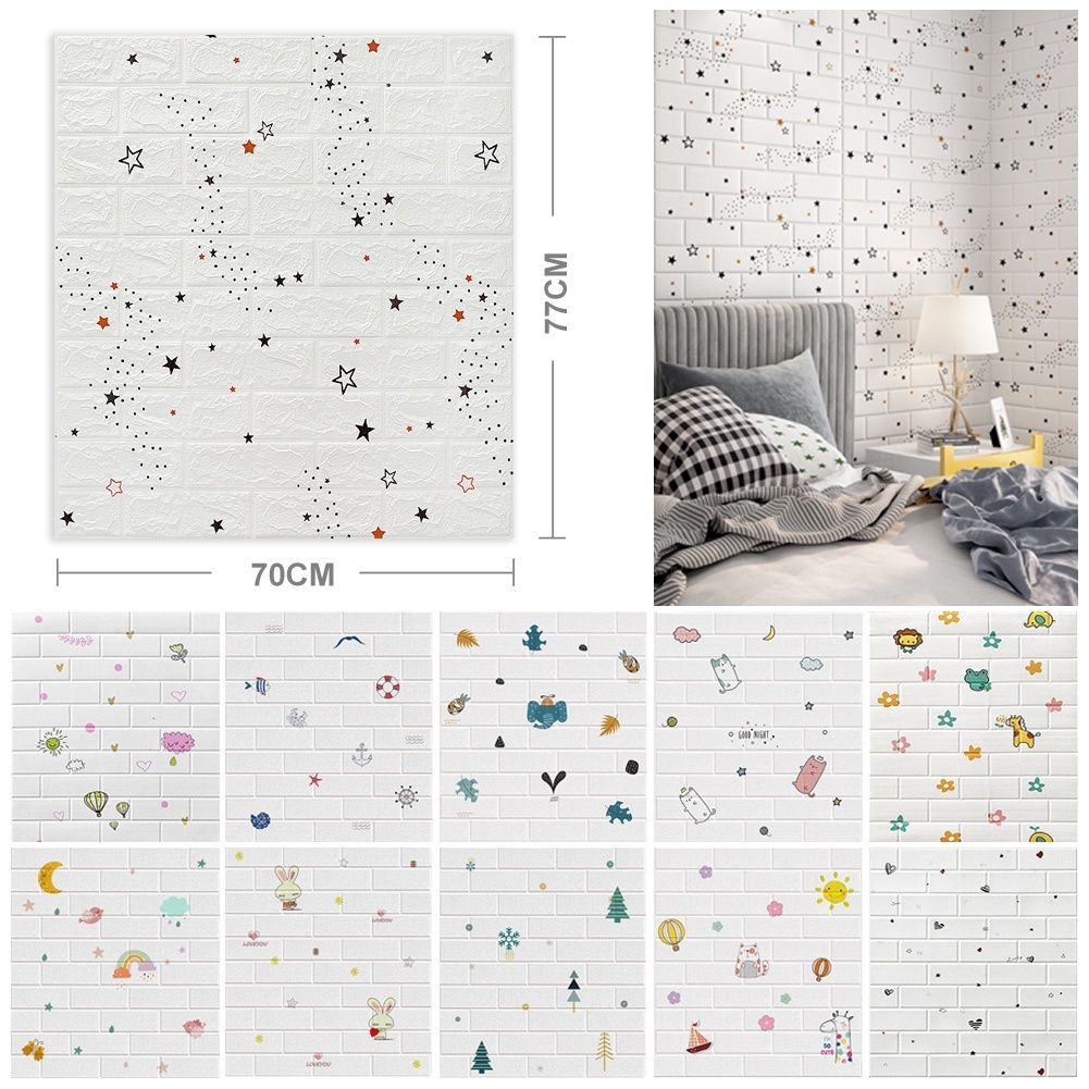 WALLPAPER FOAM MOTIF ANAK/FOAM DINDING/WALLPAPER RUANGAN/MOTIF ANAK