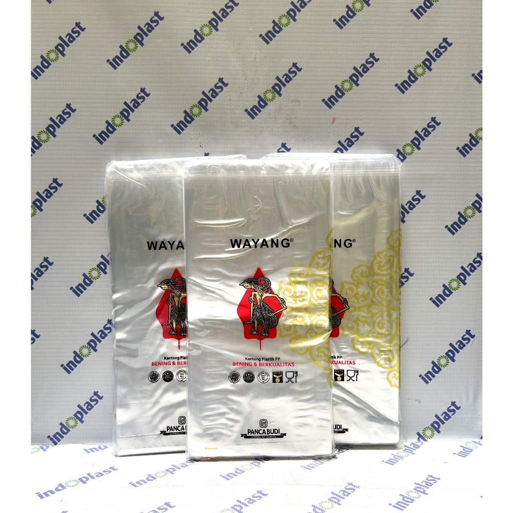 Plastik Bening Cap Wayang Ukuran 12x25