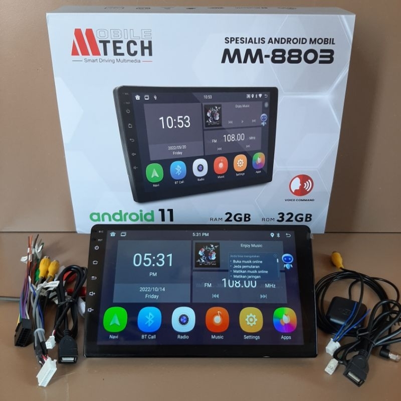 Head Unit Android MTECH 8803 VOICE COMMAND ANDROID 9 inch RAM 2 GB ROM 32 GB MTECH 8803 BBE