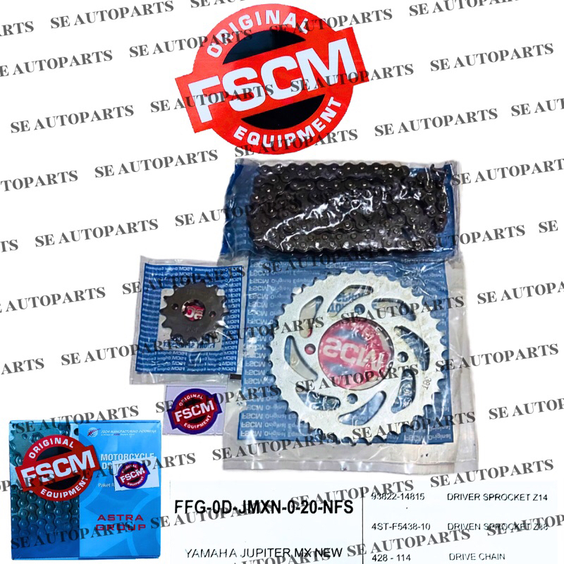 Gear Set Rantai Motor FSCM Jupiter MX New Astra Otopart Group