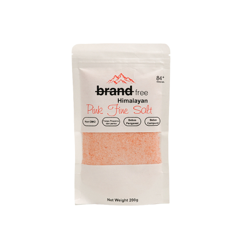 

Garam Himalayan Halus Brandfree Pink Fine Himalayan Salt 200gr - HALAL 84+ Minerals Non GMO Tanpa Pewarna Perisa Pengawet