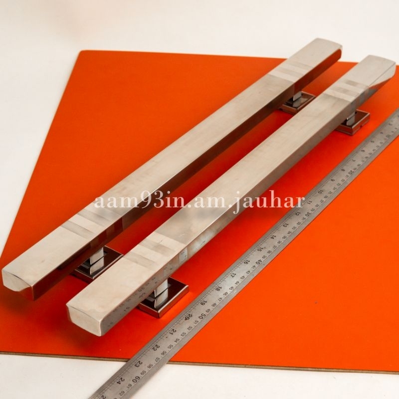 Handle pintu rumah 2 x 4 x 60 cm tarikan kotak gagang jumbo kunci dof kombinasi minimalis 20 x 40 mm