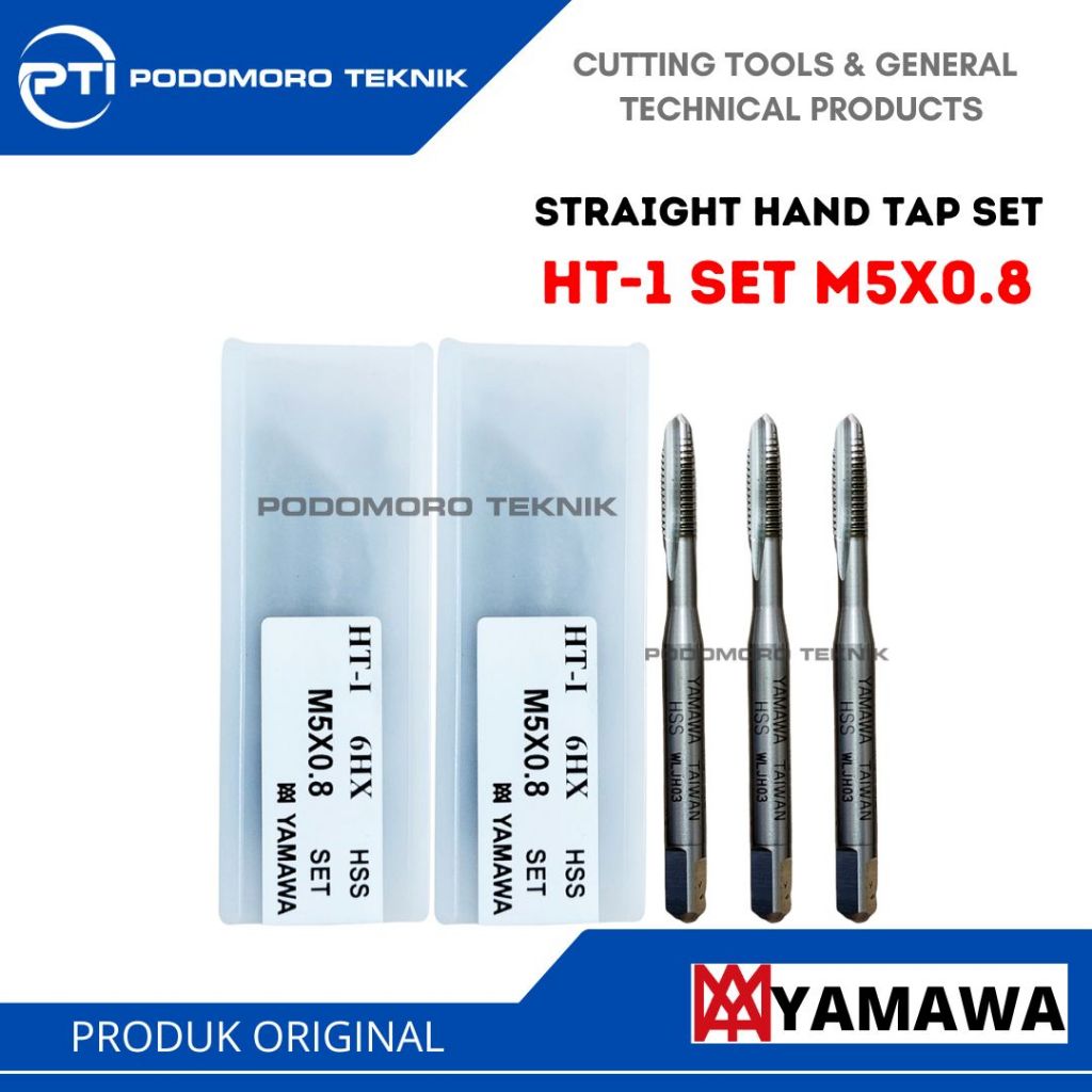 Yamawa Hand Tap M5x0.8 Hand Tap M5 x 0.8 Hand Tap Lurus Merk Yamawa