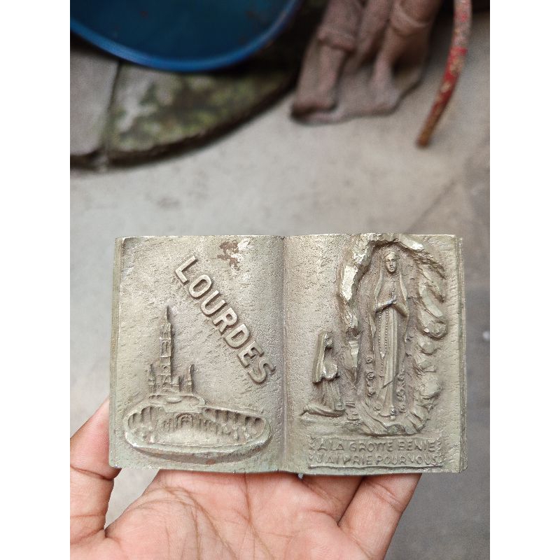 Vintage Souvenir Catholic Church Lourdes France 1950s