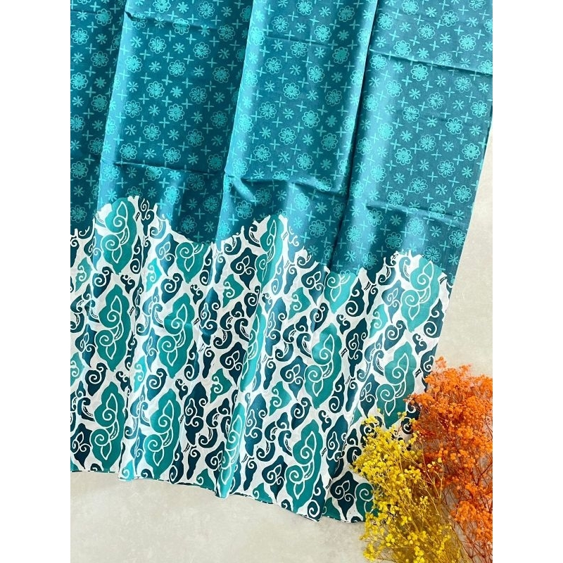 Kain Batik Cap Khas Trusmi Cirebon Motif Dimensi Mega Mendung Bahan Katun