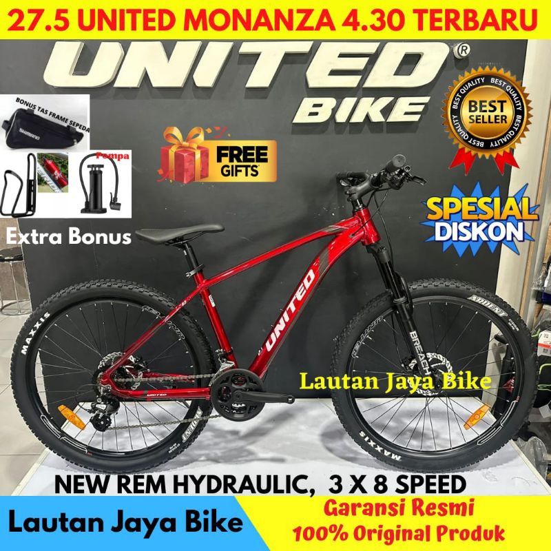 Sepeda Gunung MTB 27.5 UNITED MONANZA 4.3 Miami 3.0 NEW Model Terbaru
