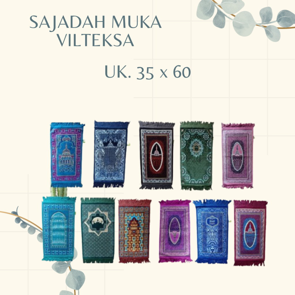 Sajadah Muka Ukuran 3/4 Sejadah Sajadah Muka Velteksa MURAH (random)