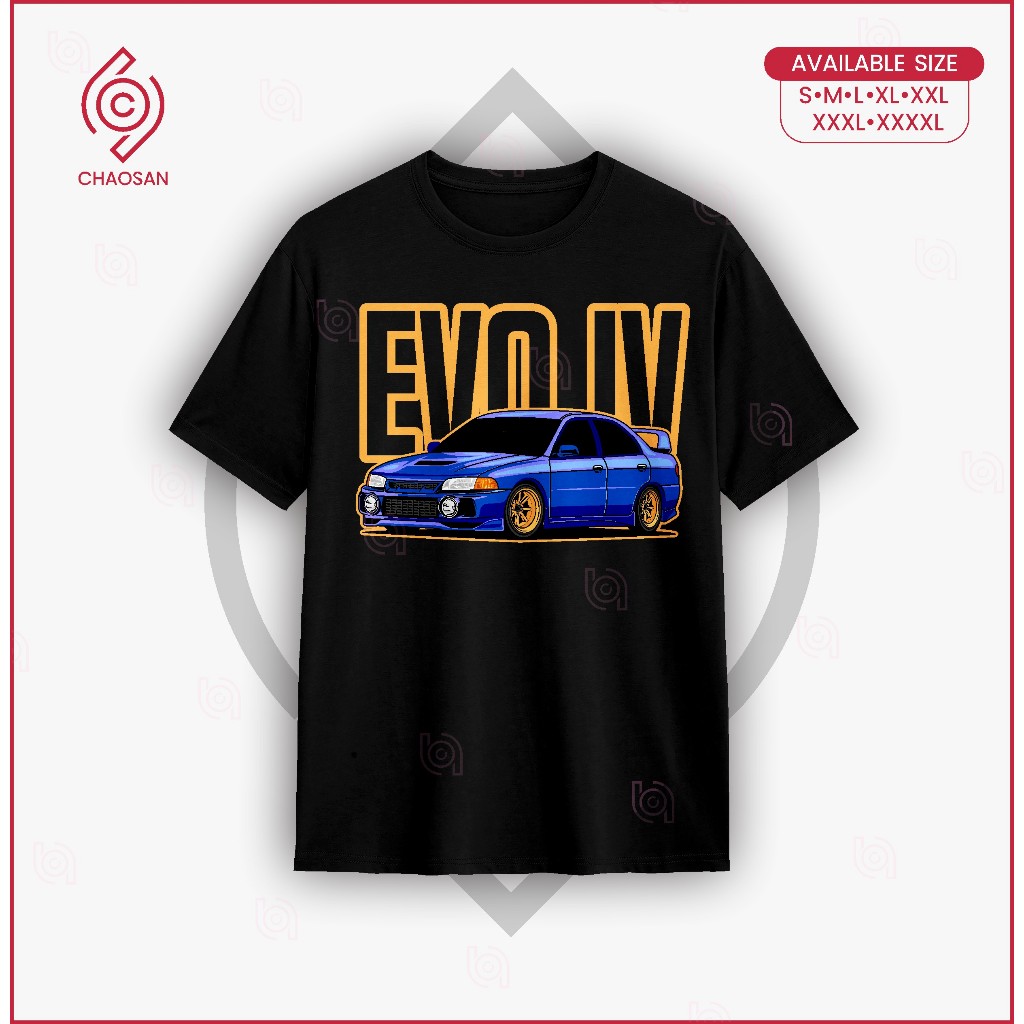 Kaos Tshirt Baju Mobil Balap Racing Otomotif Enthusiast JDM Drift Car Mitsubishi Lancer Evolution IV