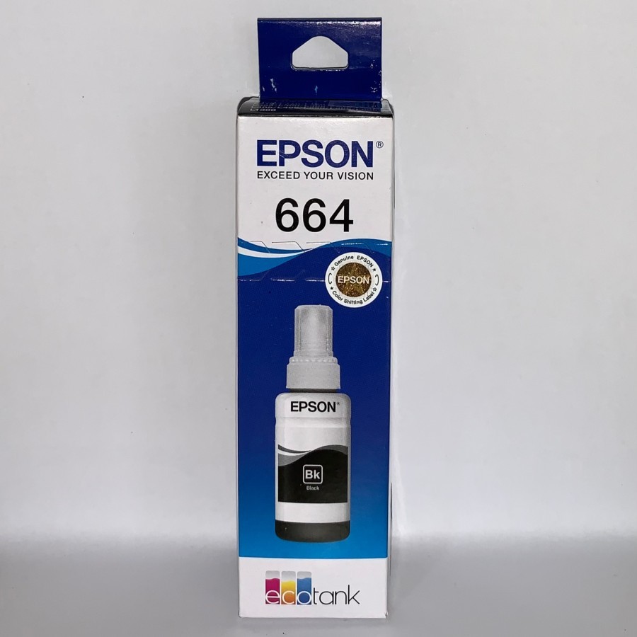 Tinta Epson T664 ORI L120 L121 L310 L360 L365 L380 L405 L565 L1300 ORIGINAL - Hitam