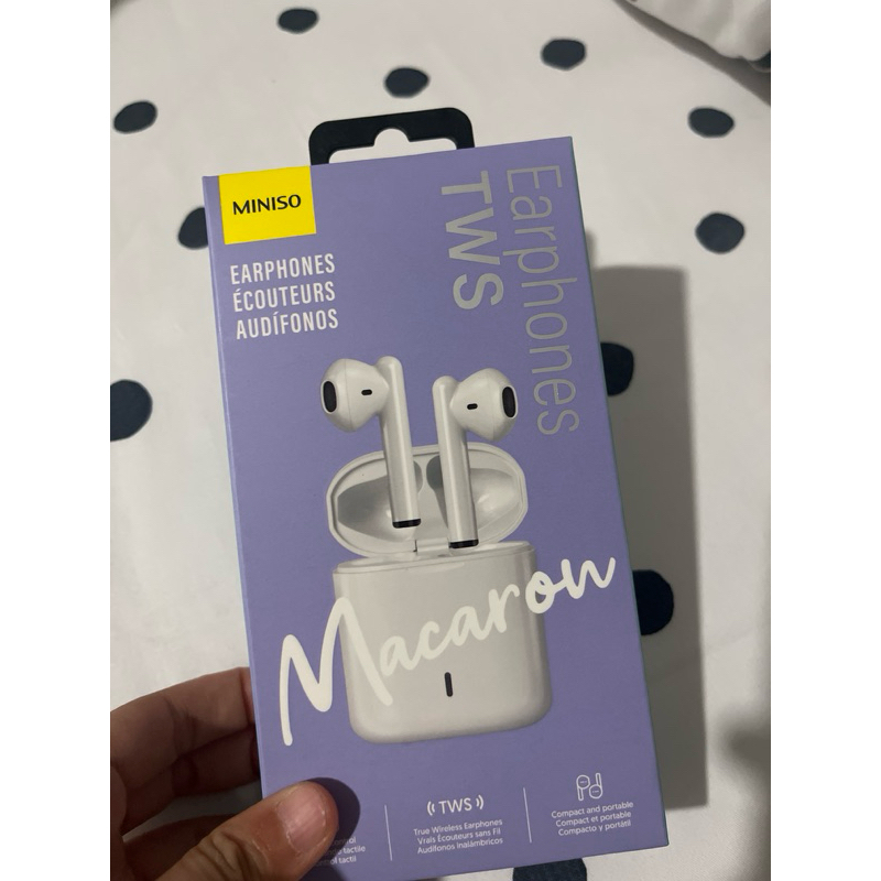 Miniso Macaron Half In-Ear TWS Earphones O Model: S88 Wireless Headset - Putih