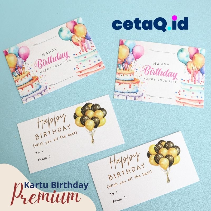 Kartu Ucapan Selamat Ulang Tahun / Happy Birthday Card Kertas Fancy Glitter