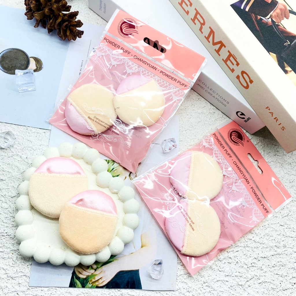 Sponge spons bedak tabur D7 mini 5,5cm SET isi 2 pcs