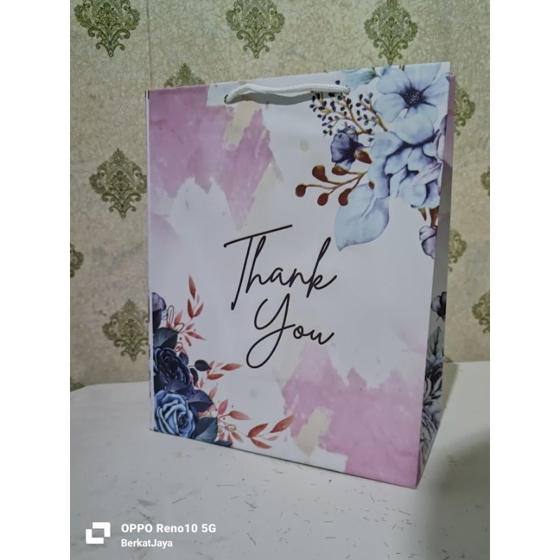 

Paperbag/Tas kertas motif rustic Thank you dan polos Uk.P20xL10xT25