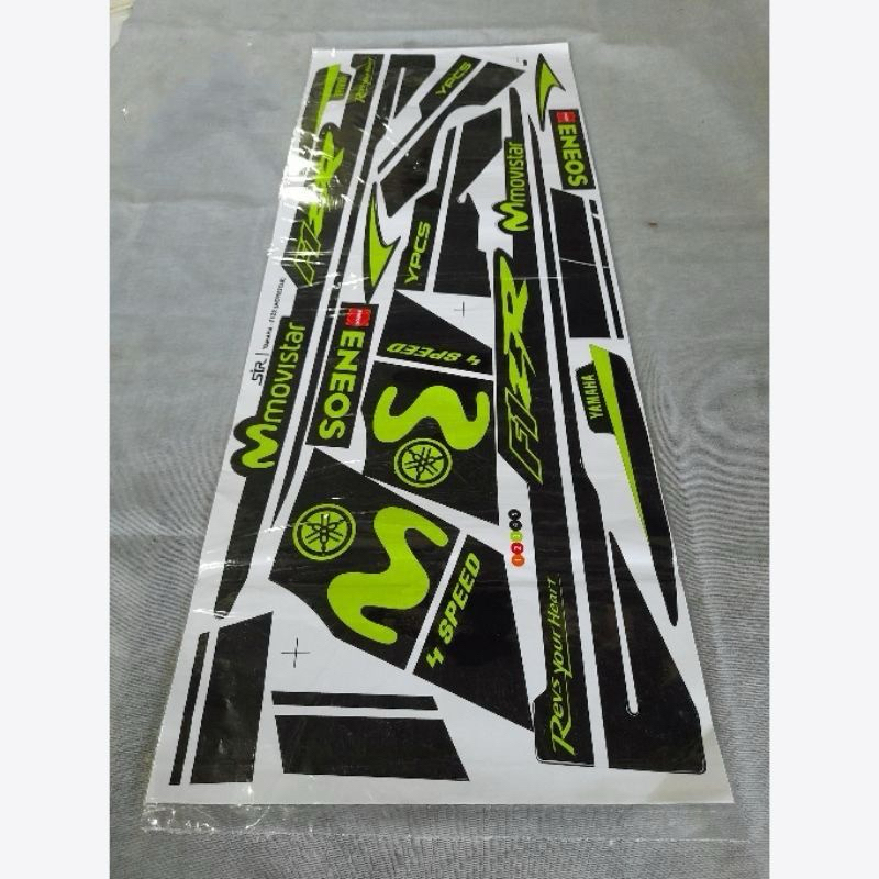 Best Striping Sticker Body Yamaha FizR FIZ R FIZR MOVISTAR VNYL Hitam Hijau
