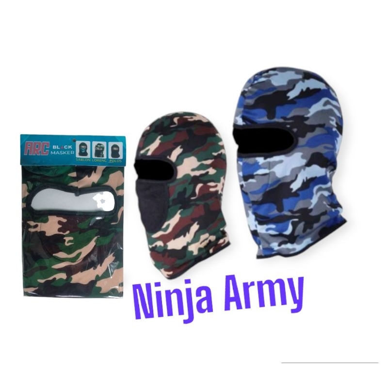 Masker Ninja Busa / Masker Ninja Army / Topeng Ninja Loreng