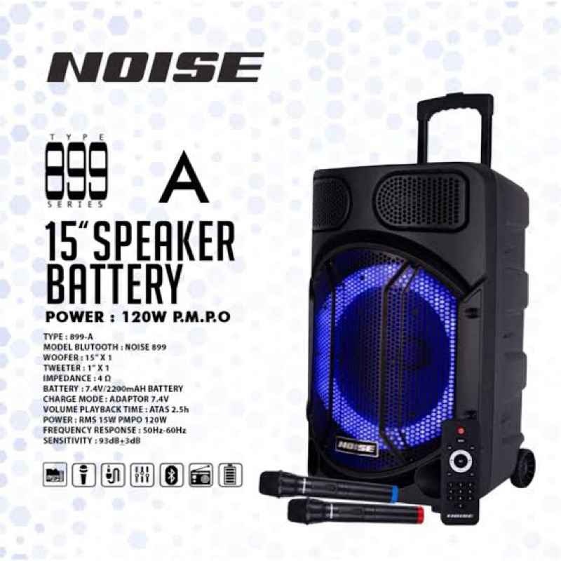 NOISE 15 NCH PORTABLE SPEAKER NOISE 899A NOISE WIRELESS MEETING SPEAKER NOISE 15 INCH NOISE 899 A No